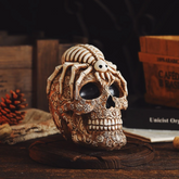 2307BA Halloween Skull Statues Resin Craft Skull Figurines Sculptures Home Party Decor Art Home Office Desk Ornaments Gift M76D